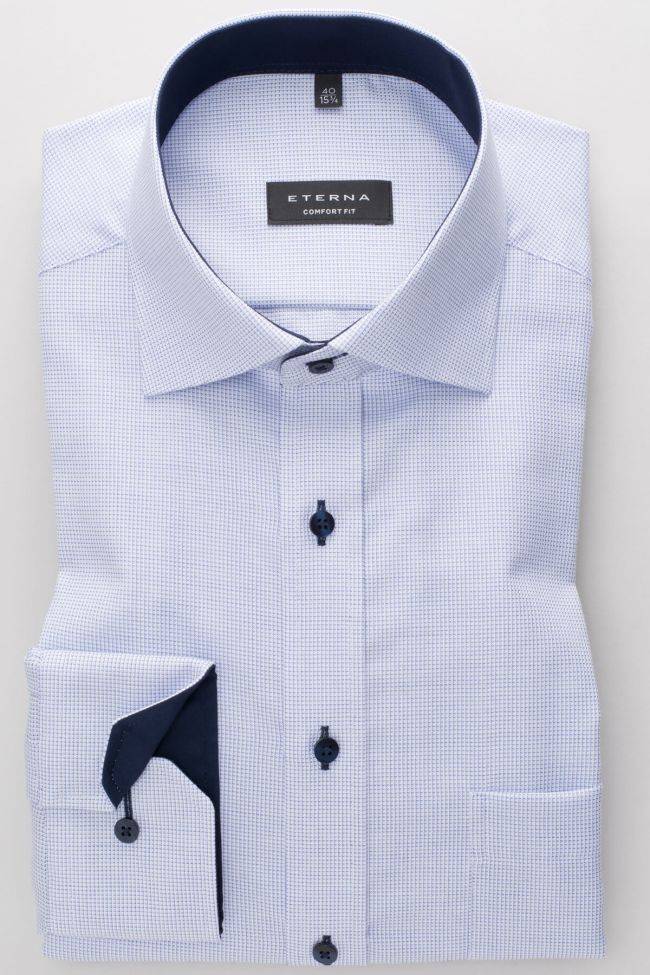 Eterna Hemd Herren Eterna Comfort Bügelfreie Kragen Italienisch Lange Ärmel
