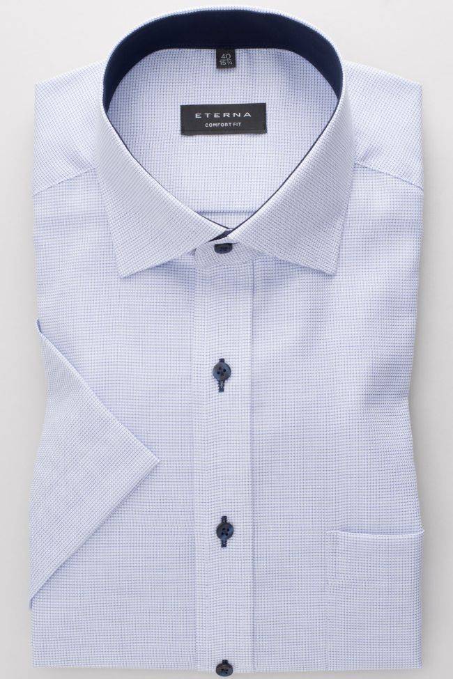 Eterna Hemd Herren Eterna Comfort Bügelfreie Kragen Italienisch Kurze Ärmel