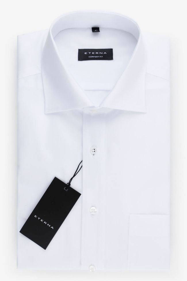 Eterna Hemd Herren Eterna Comfort Einfarbig 100% Baumwolle Kragen Französisch Lange Ärmel