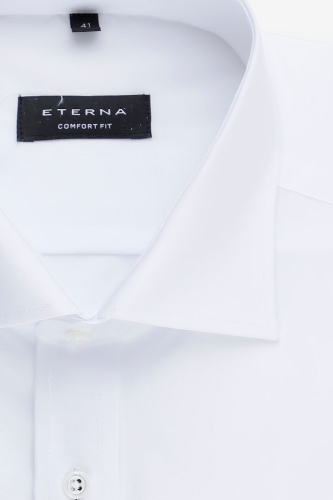 eterna Hemd Herren Eterna Comfort Einfarbig 100% Baumwolle kragen Französisch Lange Ärmel