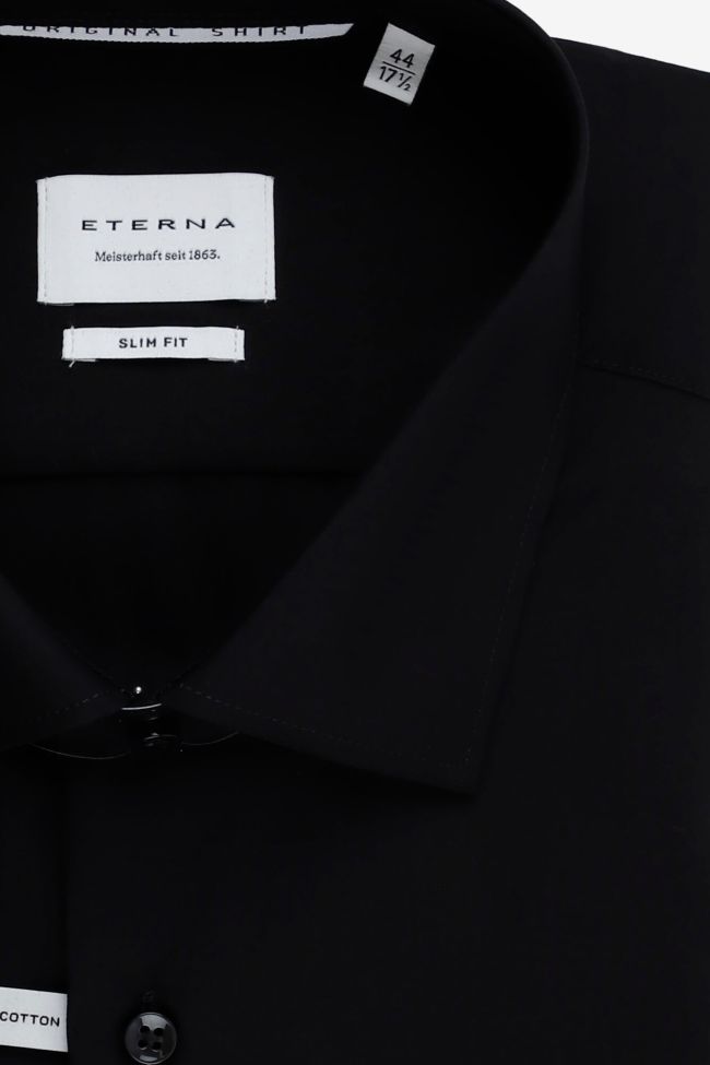 eterna Hemd Herren Eterna Slim Bügelfreie Einfarbig 100% Baumwolle kragen Französisch Lange Ärmel