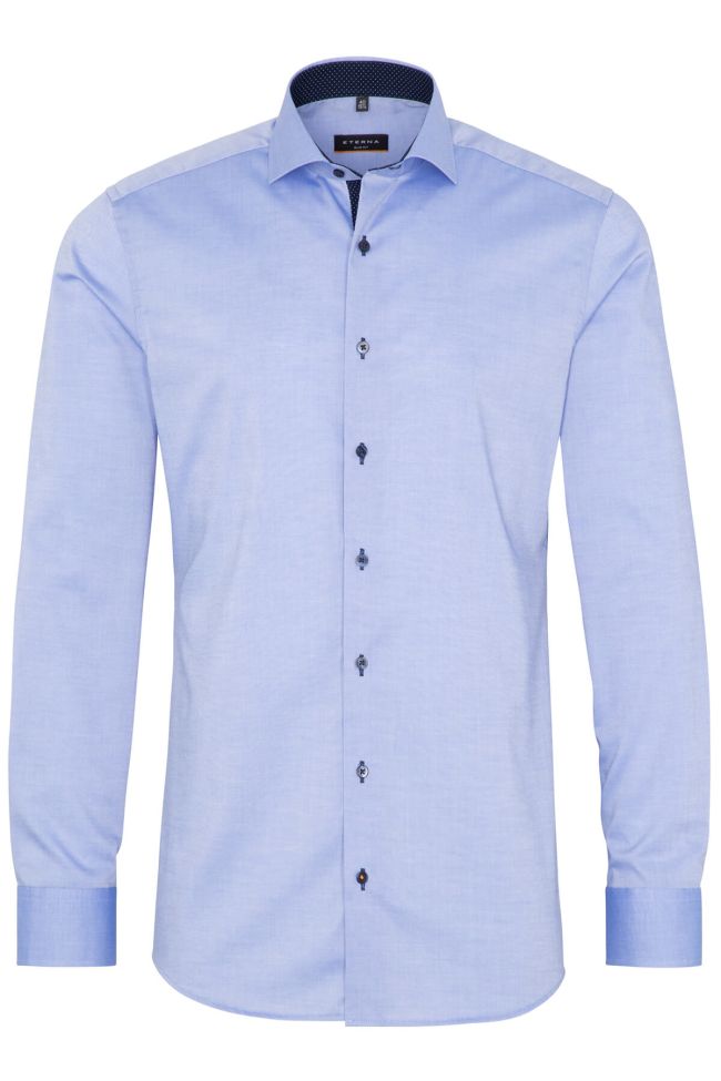 Eterna Hemd Herren Eterna Slim Bügelfreie Kragen Französisch Lange Ärmel