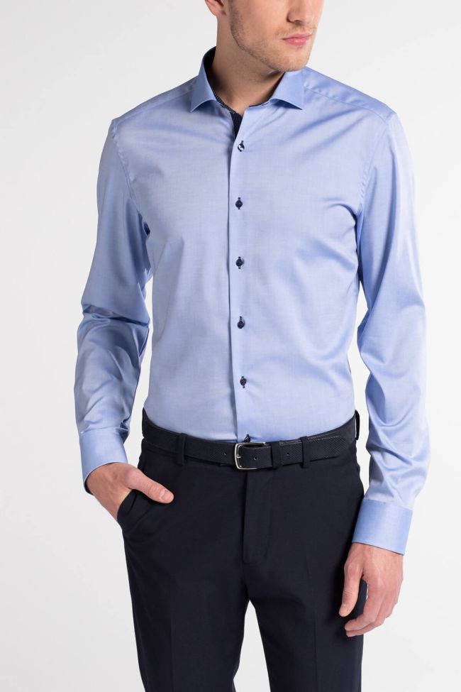 eterna Hemd Herren Eterna Slim Bügelfreie kragen Französisch Lange Ärmel