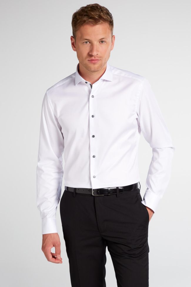 eterna Hemd Herren Eterna Slim Bügelfreie kragen Französisch Lange Ärmel