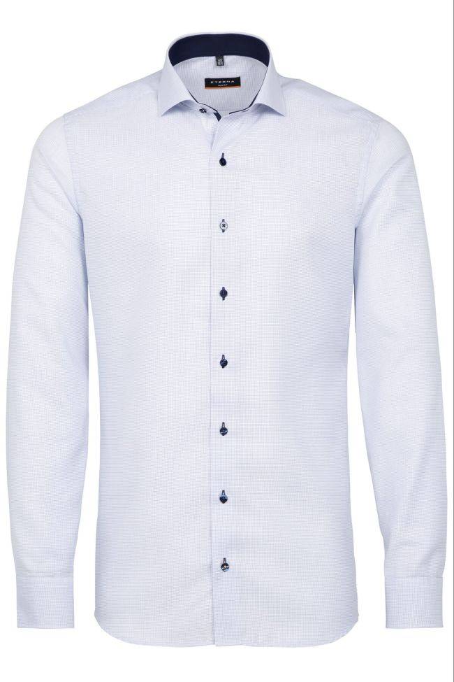 Eterna Hemd Herren Eterna Slim Bügelfreie Kragen Französisch Lange Ärmel