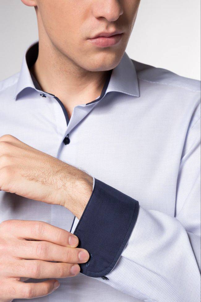 Eterna Hemd Herren Eterna Slim Bügelfreie Kragen Französisch Lange Ärmel