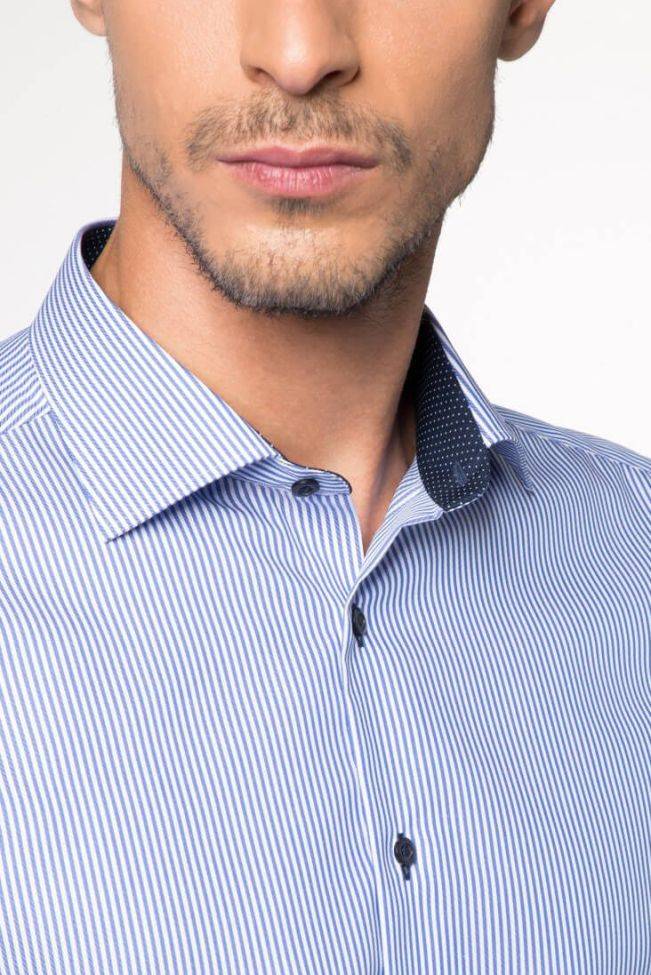 Eterna Hemd Herren Eterna Slim Bügelfreie Kragen Italienisch Lange Ärmel