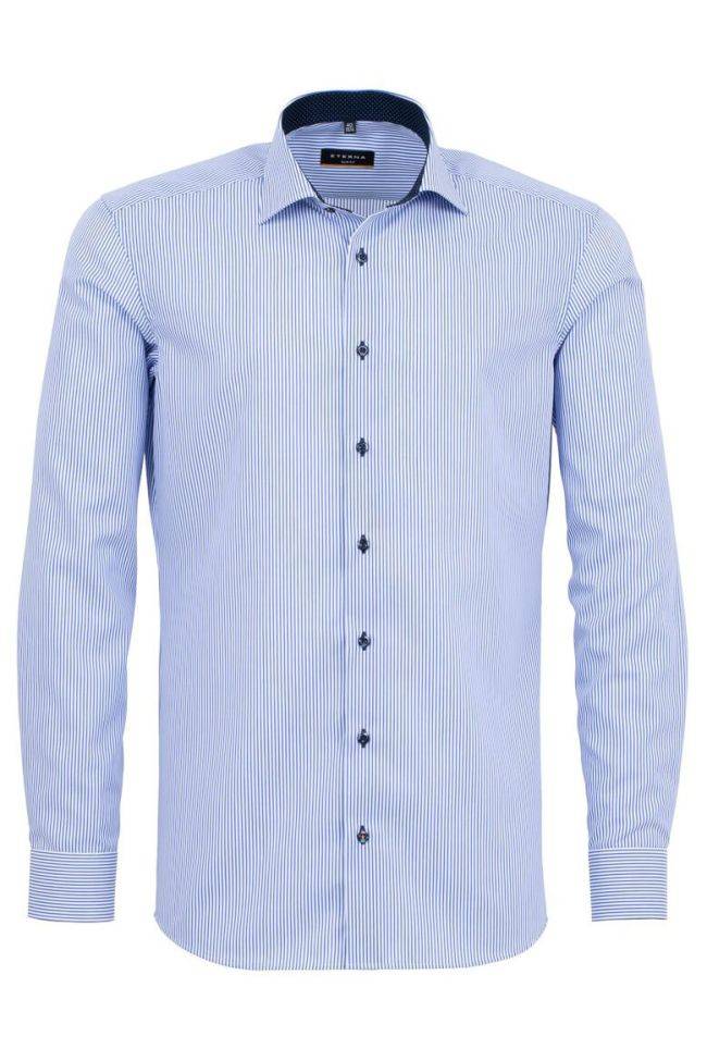 Eterna Hemd Herren Eterna Slim Bügelfreie Kragen Italienisch Lange Ärmel