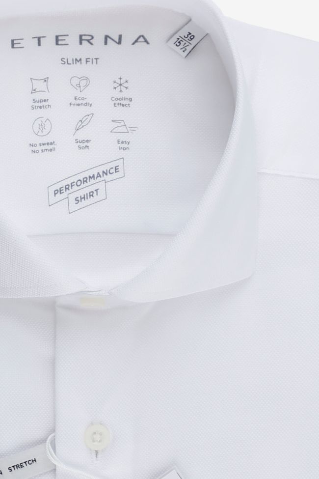 Eterna Hemd Herren Eterna Slim Einfarbig 40% Cotton 57% Pa 3% Ea Kragen Französisch Lange Ärmel