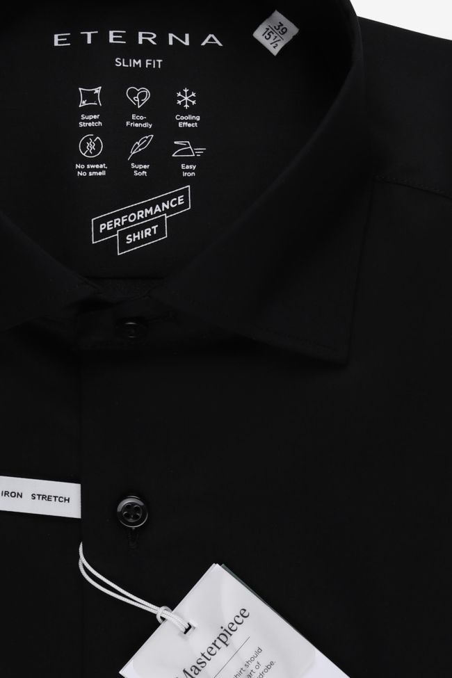 Eterna Hemd Herren Eterna Slim Einfarbig 70% Cotton 27% Pa 3% Ea Kragen Französisch Lange Ärmel