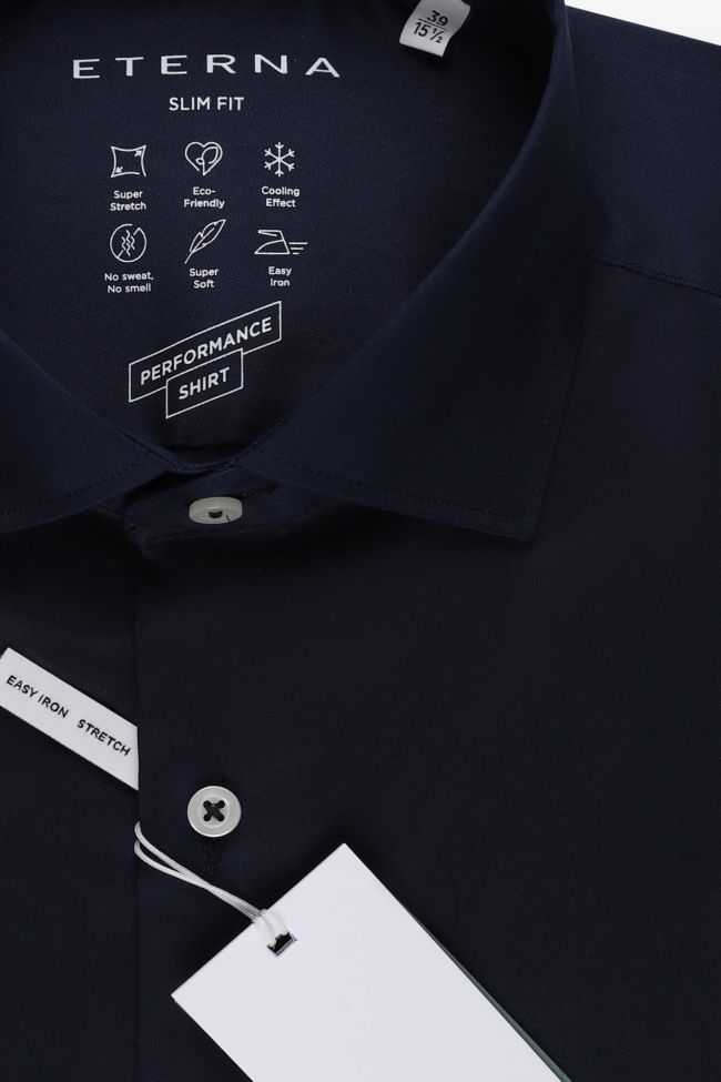 Eterna Hemd Herren Eterna Slim Einfarbig 70% Cotton 27% Pa 3% Ea Kragen Französisch Lange Ärmel