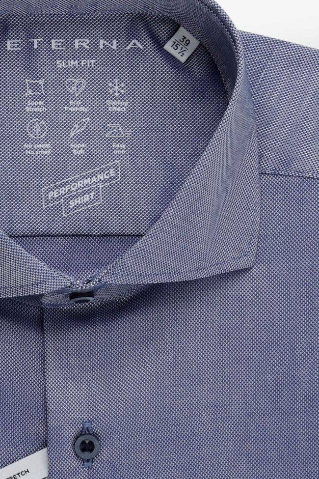 Eterna Hemd Herren Eterna Slim Halb Unifarben 40% Cotton 57% Pa 3% Ea Kragen Französisch Lange Ärmel