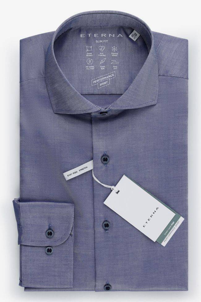 eterna Hemd Herren Eterna Slim Halb Unifarben 40% cotton 57% pa 3% ea kragen Französisch Lange Ärmel