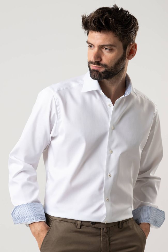 Eton Hemd Herren Eton Regular Einfarbig 100% Baumwolle Kragen Italienisch Lange Ärmel