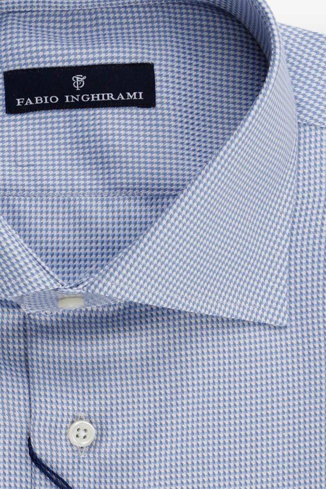 Fabio Inghirami Hemd Herren Fabio Inghirami Classic Halb Unifarben 100% Baumwolle Kragen Französisch Lange Ärmel