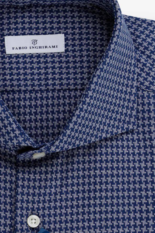 Fabio Inghirami Hemd Herren Fabio Inghirami Regular Halb Unifarben 100% Baumwolle Kragen Französisch Lange Ärmel
