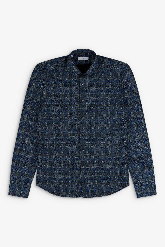 Fabio Inghirami Hemd Herren Fabio Inghirami Slim Muster 100% Baumwolle Kragen Französisch Lange Ärmel