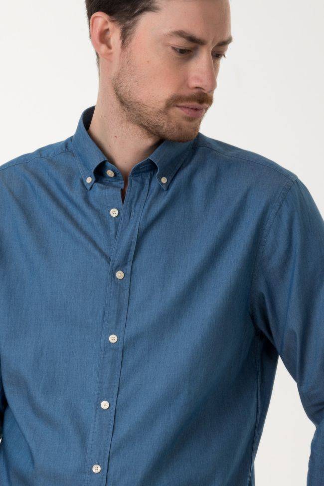 Gant Hemd Herren Gant Regular Einfarbig 100% Baumwolle Kragen Button-Down Lange Ärmel