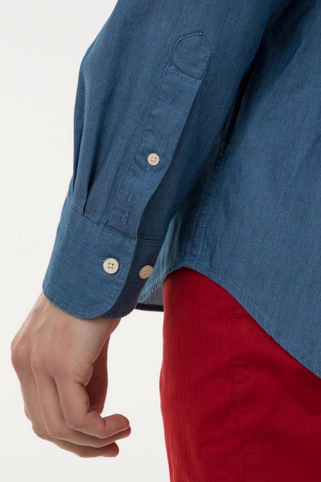 Gant Hemd Herren Gant Regular Einfarbig 100% Baumwolle Kragen Button-Down Lange Ärmel