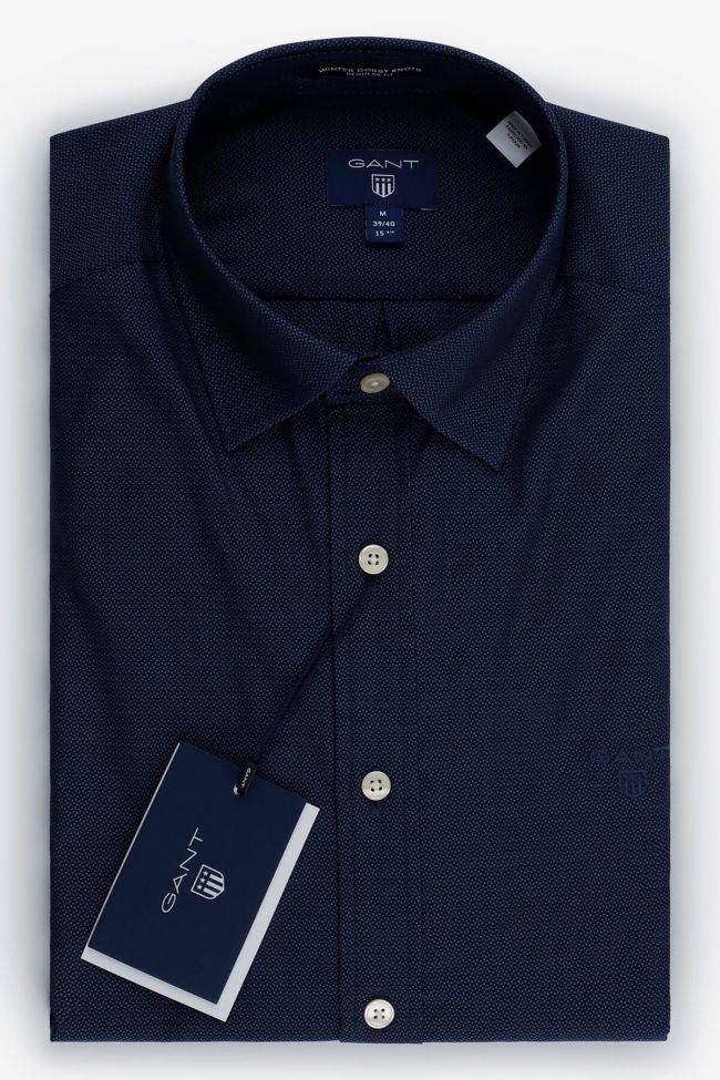 gant Hemd Herren Gant Regular Halb Unifarben 100% Baumwolle kragen Italienisch Lange Ärmel