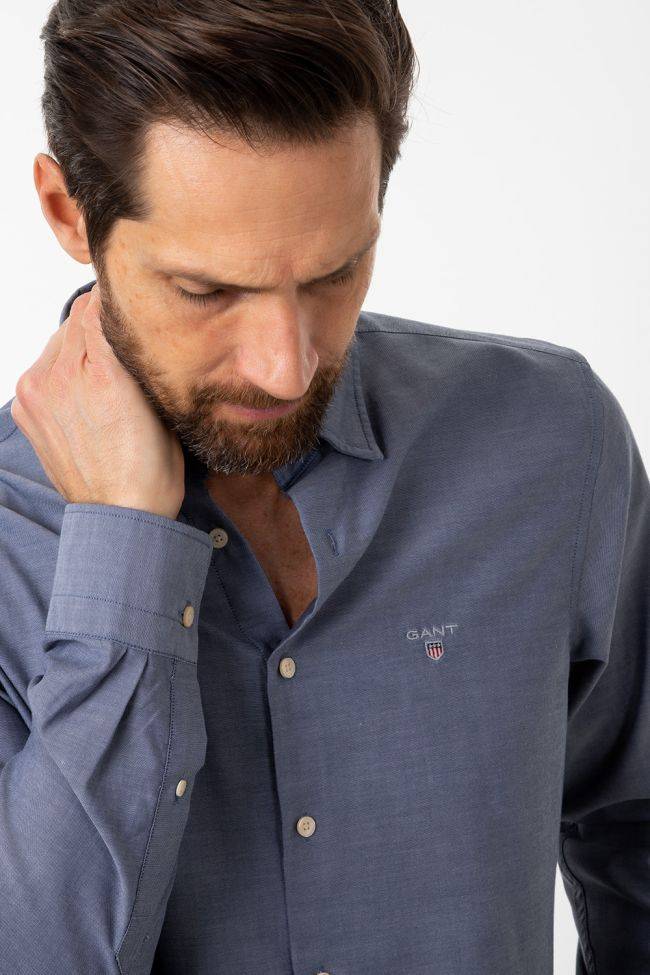Gant Hemd Herren Gant Slim Einfarbig 74% Cotton 26% Pl Kragen Button-Down Lange Ärmel