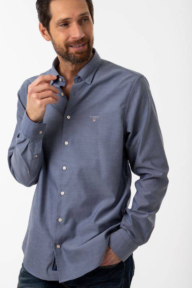 gant Hemd Herren Gant Slim Einfarbig 74% cotton 26% pl kragen Button-Down Lange Ärmel
