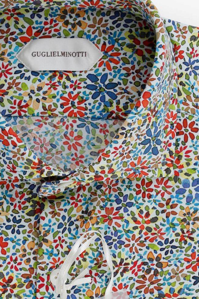 Guglielminotti Hemd Herren Guglielminotti Regular Bügelfreie Muster 85% Poliammide 15% Elastam Kragen Französisch Lange Ärmel