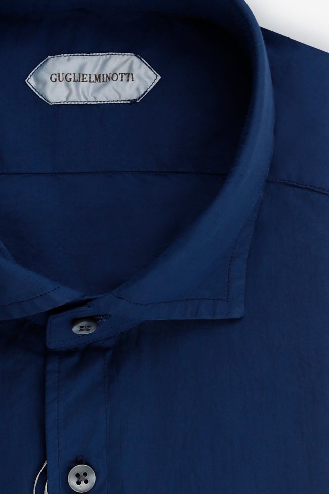 Guglielminotti Hemd Herren Guglielminotti Regular Einfarbig 100% Baumwolle Kragen Französisch Lange Ärmel