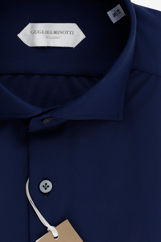 Guglielminotti Hemd Herren Guglielminotti Regular Einfarbig 85% Poliammide 15% Elastam Kragen Italienisch Lange Ärmel