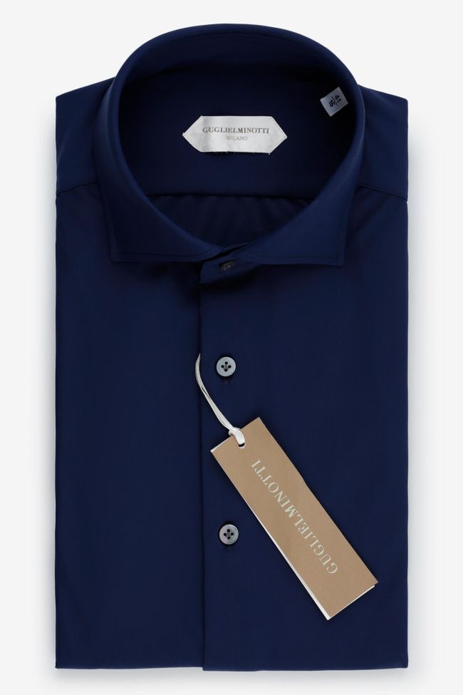 guglielminotti Hemd Herren Guglielminotti Regular Einfarbig 85% poliammide 15% elastam kragen Italienisch Lange Ärmel