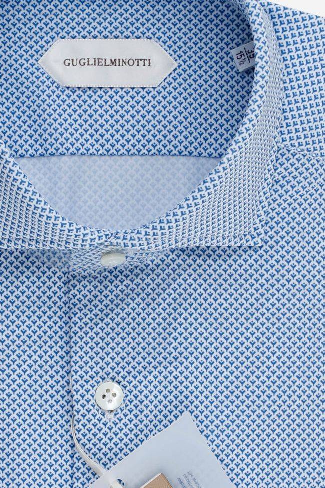 Guglielminotti Hemd Herren Guglielminotti Regular Halb Unifarben 85% Poliammide 15% Elastam Kragen Französisch Lange Ärmel