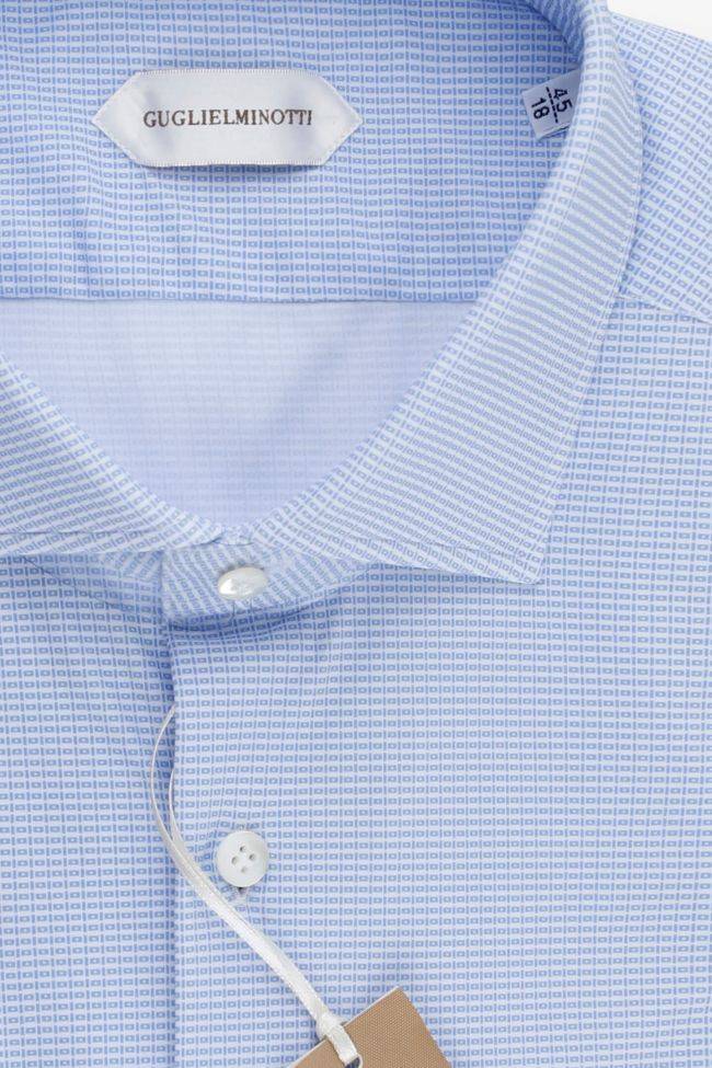 Guglielminotti Hemd Herren Guglielminotti Regular Halb Unifarben 85% Poliammide 15% Elastam Kragen Französisch Lange Ärmel