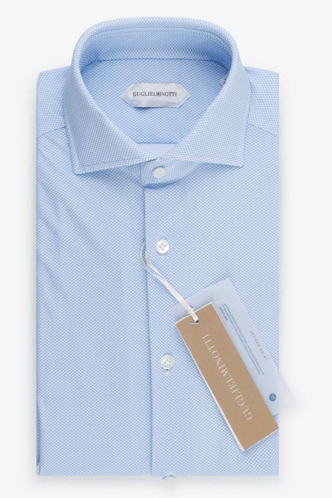 guglielminotti Hemd Herren Guglielminotti Regular Halb Unifarben 85% poliammide 15% elastam kragen Französisch Lange Ärmel