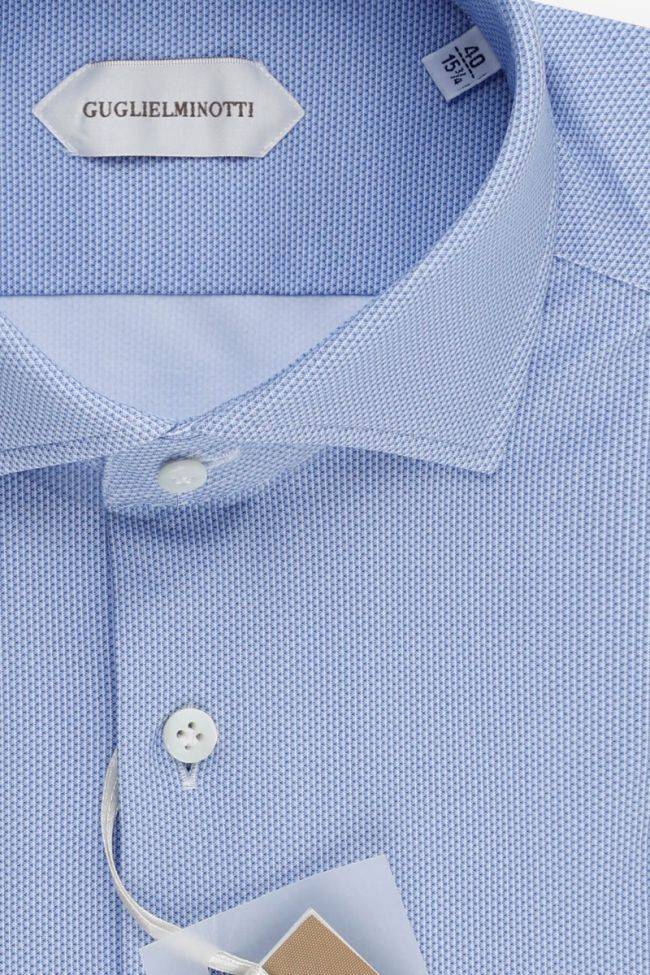 Guglielminotti Hemd Herren Guglielminotti Regular Halb Unifarben 85% Poliammide 15% Elastam Kragen Französisch Lange Ärmel