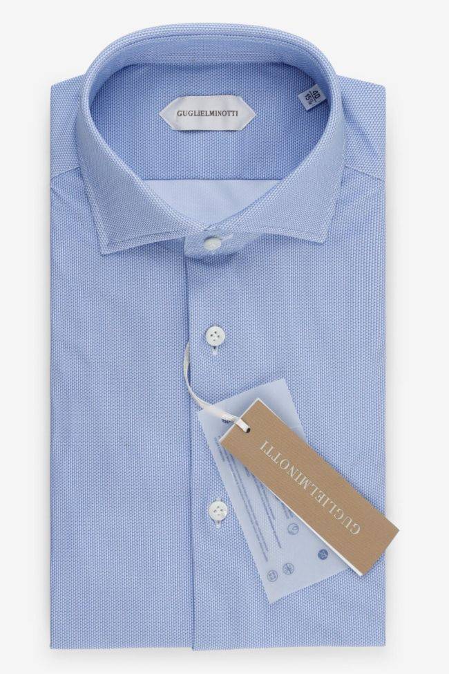 guglielminotti Hemd Herren Guglielminotti Regular Halb Unifarben 85% poliammide 15% elastam kragen Französisch Lange Ärmel