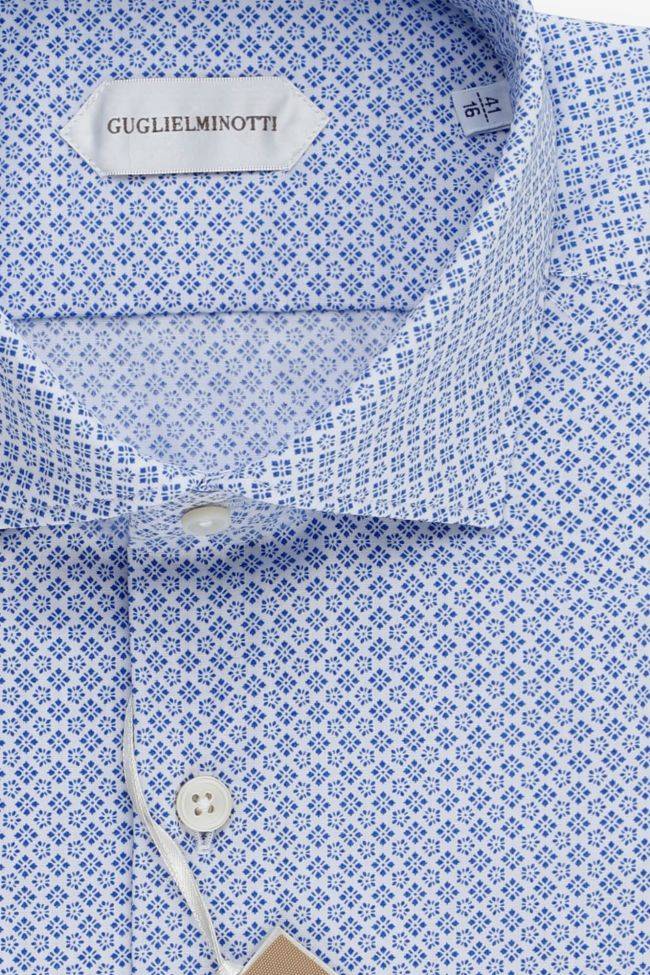 Guglielminotti Hemd Herren Guglielminotti Regular Halb Unifarben 100% Baumwolle Kragen Französisch Lange Ärmel