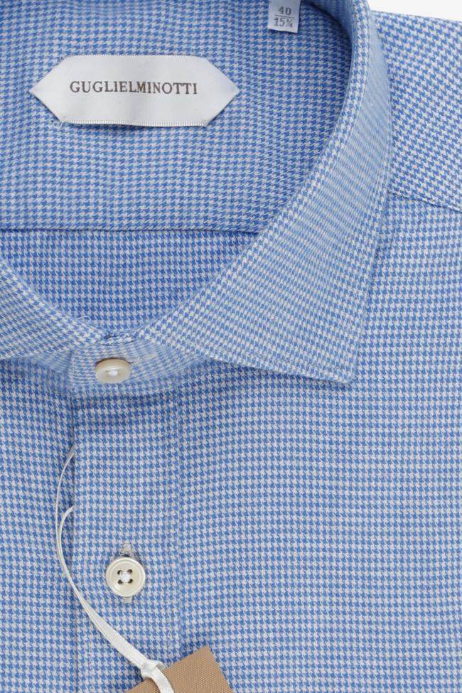 Guglielminotti Hemd Herren Guglielminotti Regular Halb Unifarben 100% Baumwolle Kragen Französisch Lange Ärmel