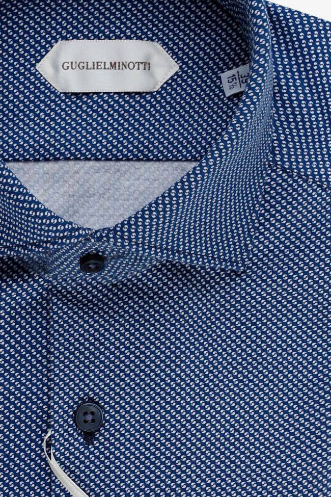 Guglielminotti Hemd Herren Guglielminotti Regular Halb Unifarben 85% Poliammide 15% Elastam Kragen Französisch Lange Ärmel