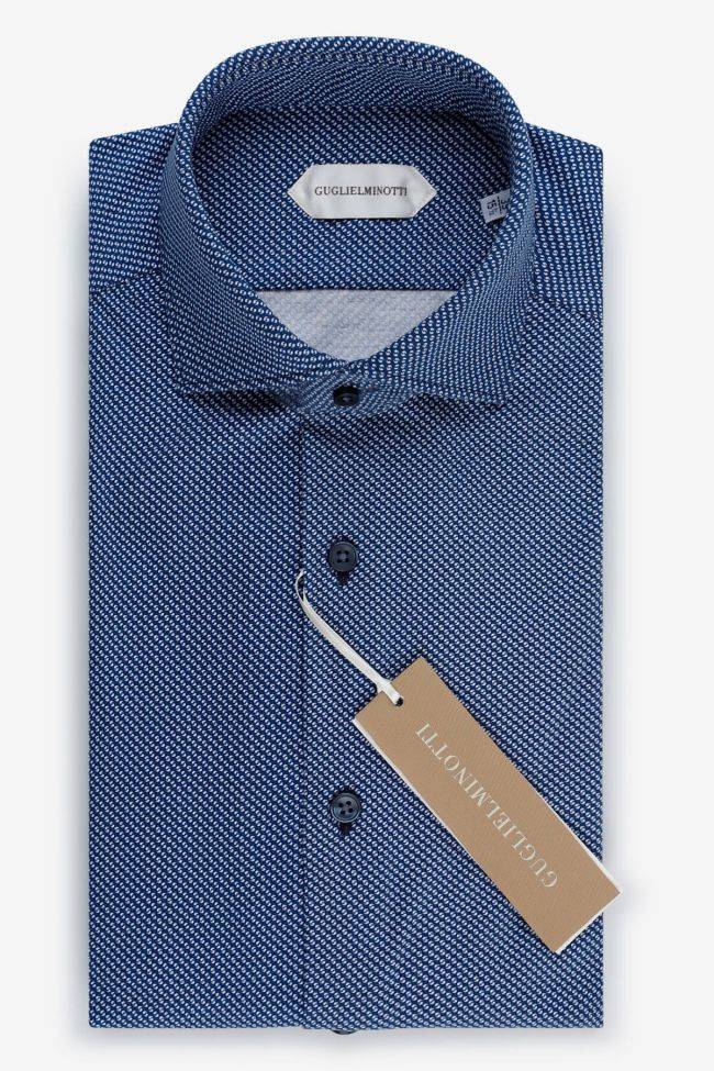 guglielminotti Hemd Herren Guglielminotti Regular Halb Unifarben 85% poliammide 15% elastam kragen Französisch Lange Ärmel