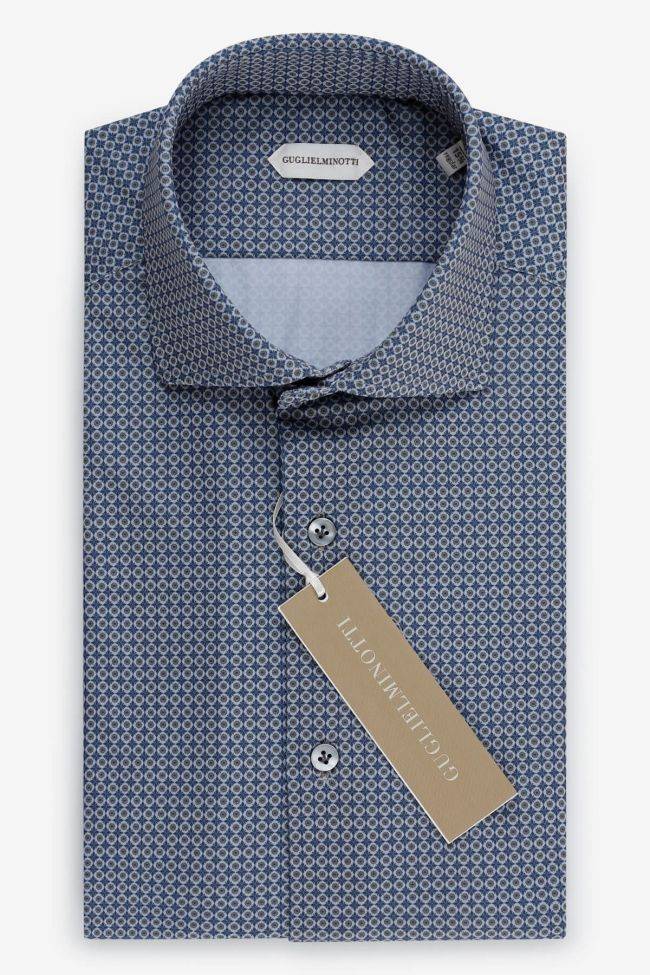 guglielminotti Hemd Herren Guglielminotti Regular Halb Unifarben 85% poliammide 15% elastam kragen Französisch Lange Ärmel