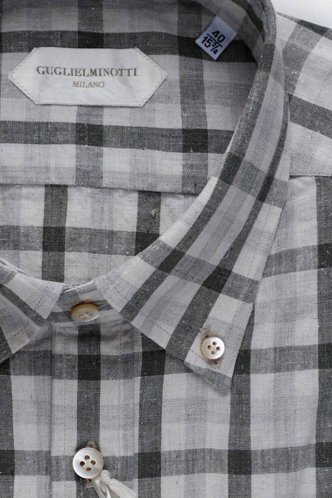 Guglielminotti Hemd Herren Guglielminotti Regular Karo 100% Baumwolle Kragen Button-Down Lange Ärmel