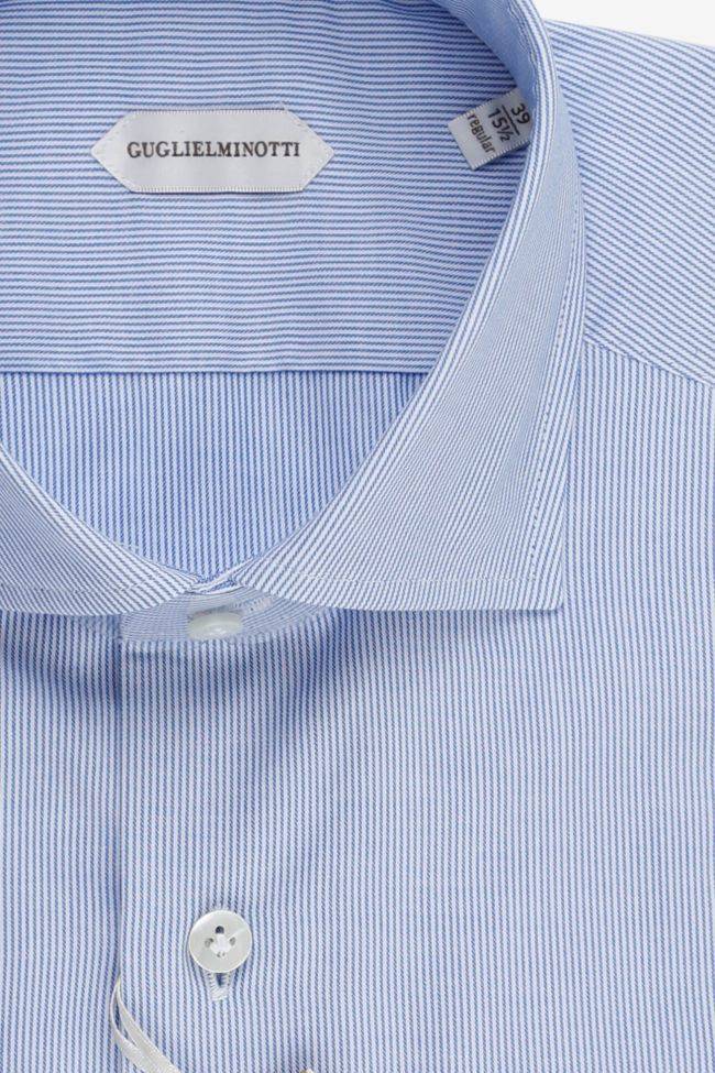 Guglielminotti Hemd Herren Guglielminotti Regular Streifen 100% Baumwolle Kragen Französisch Lange Ärmel