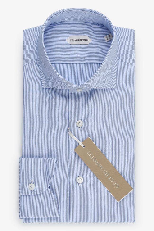 guglielminotti Hemd Herren Guglielminotti Regular Streifen 100% Baumwolle kragen Französisch Lange Ärmel