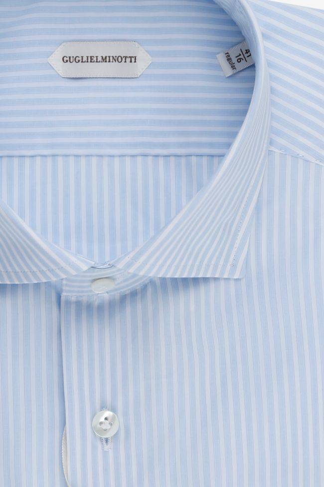 Guglielminotti Hemd Herren Guglielminotti Regular Streifen 100% Baumwolle Kragen Französisch Lange Ärmel