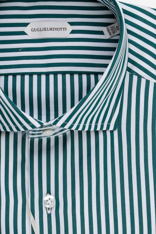Guglielminotti Hemd Herren Guglielminotti Regular Streifen 100% Baumwolle Kragen Französisch Lange Ärmel
