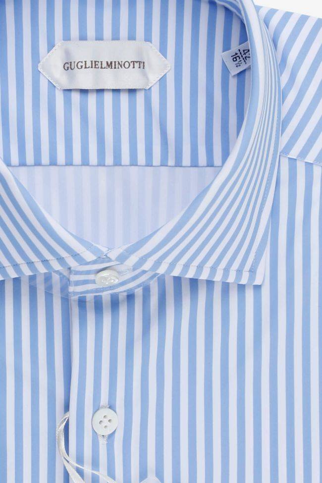 Guglielminotti Hemd Herren Guglielminotti Regular Streifen 85% Poliammide 15% Elastam Kragen Französisch Lange Ärmel