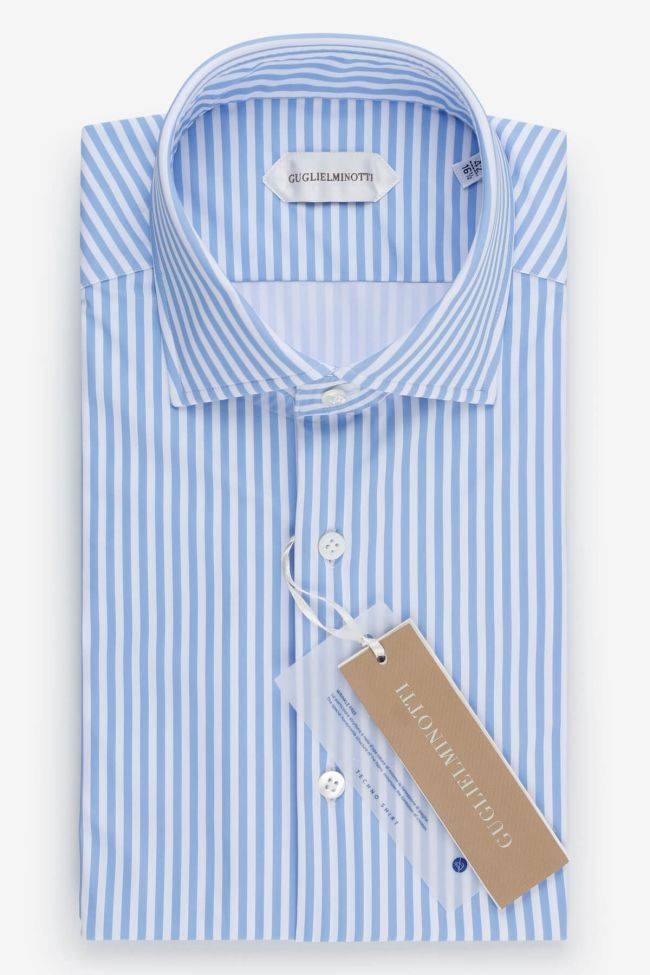 guglielminotti Hemd Herren Guglielminotti Regular Streifen 85% poliammide 15% elastam kragen Französisch Lange Ärmel