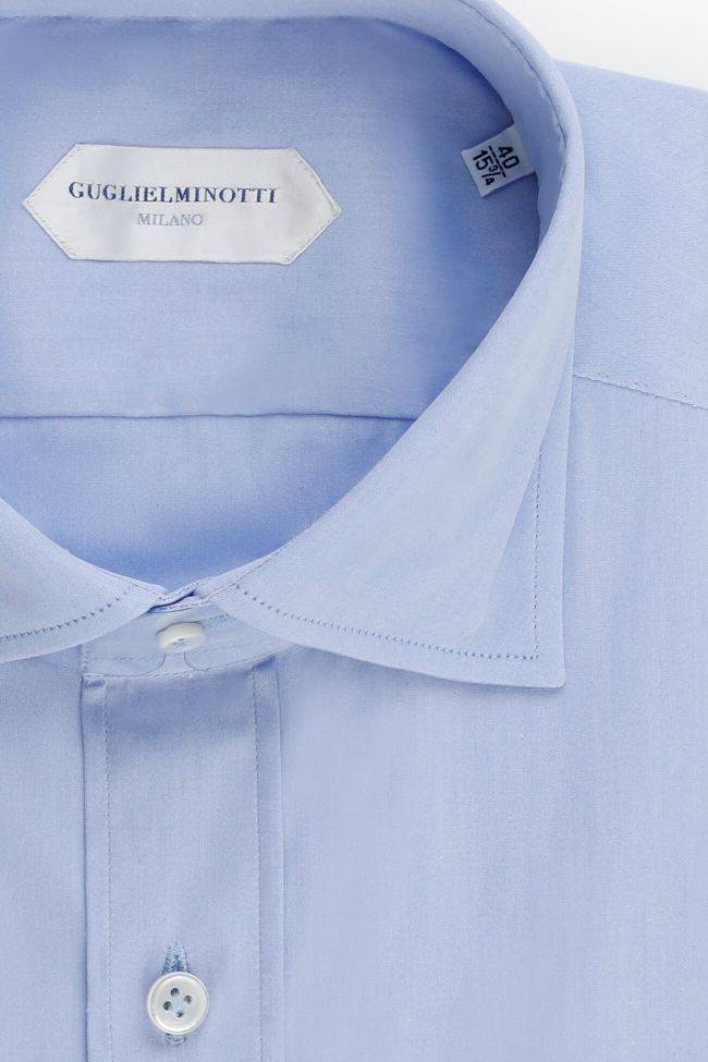 Guglielminotti Hemd Herren Guglielminotti Slim Einfarbig 70% Cotton 27% Pa 3% Ea Kragen Französisch Lange Ärmel