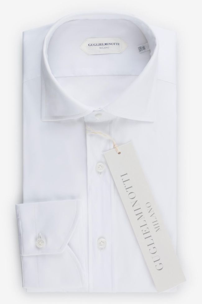 guglielminotti Hemd Herren Guglielminotti Slim Einfarbig 70% cotton 3% elastan 27% pa kragen Französisch Lange Ärmel