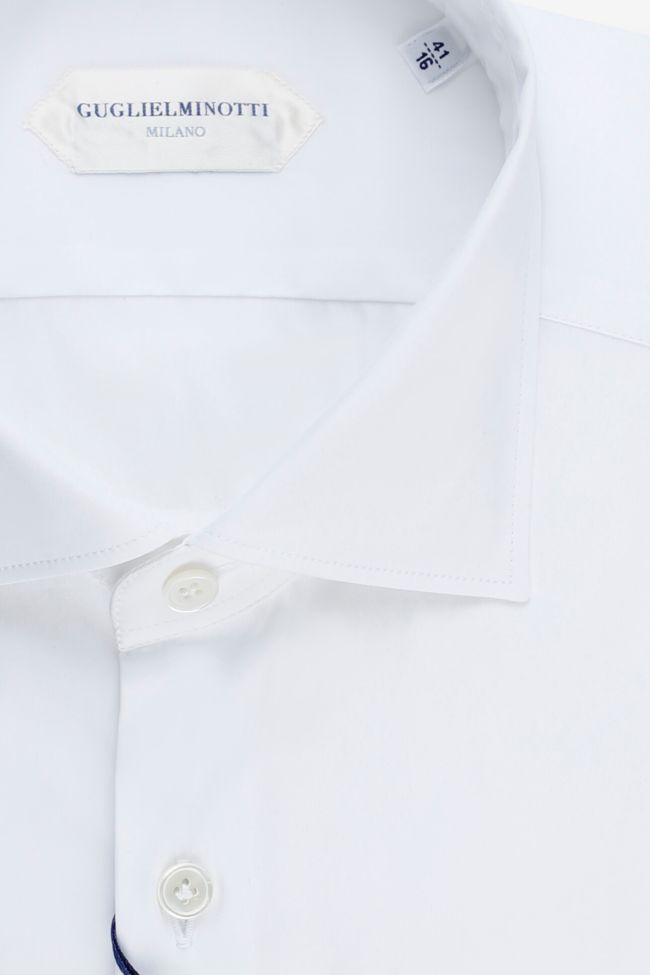 Guglielminotti Hemd Herren Guglielminotti Slim Einfarbig 72% Baumwolle 3% Elastan 25% Pa Kragen Französisch Lange Ärmel